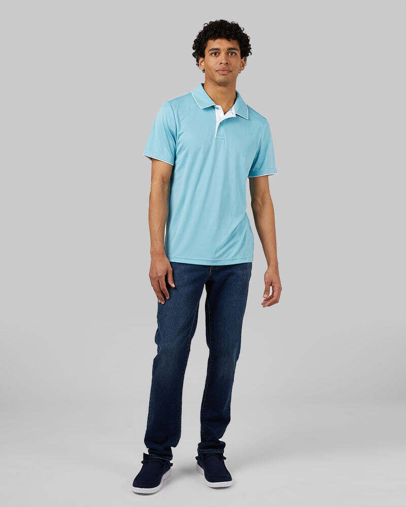 MEN'S STRETCH FLOW TIPPED POLO