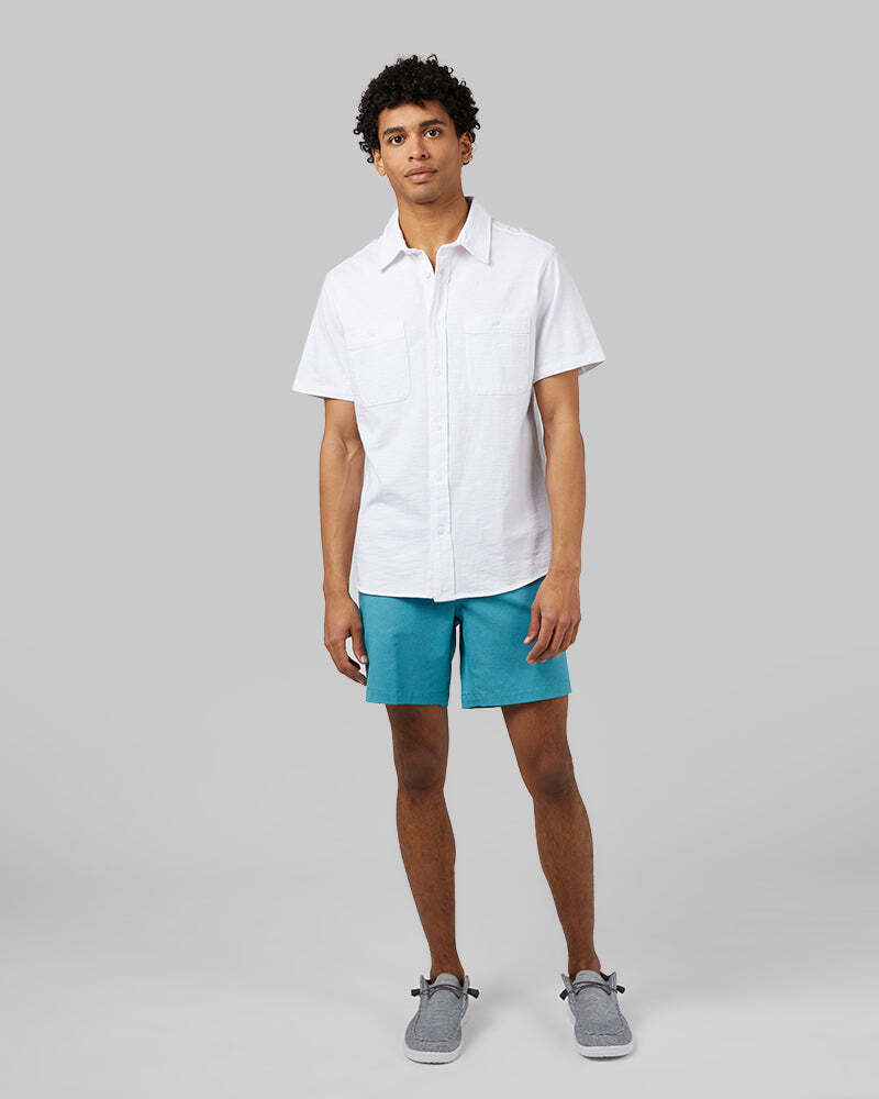 MEN'S SOFT WASH KNIT SHORT SLEEVE BUTTON-UP