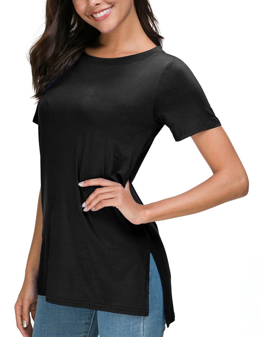 Women's Summer Casual Side Slit T-Shirt (Buy 3 Free Shipping)