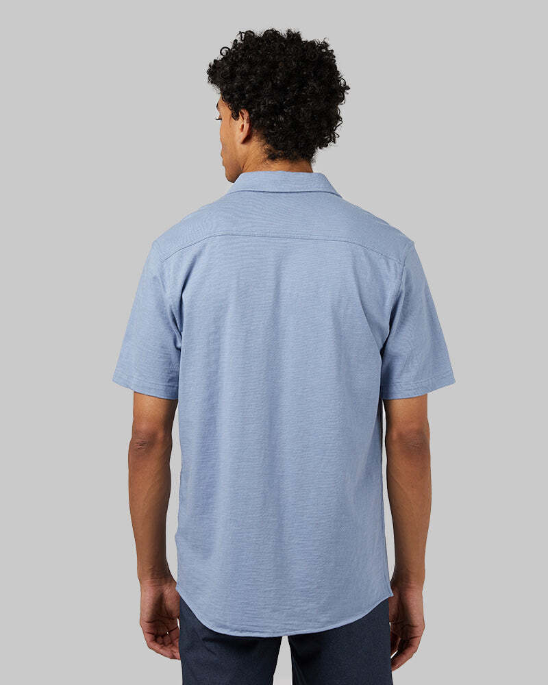 MEN'S SOFT WASH KNIT SHORT SLEEVE BUTTON-UP