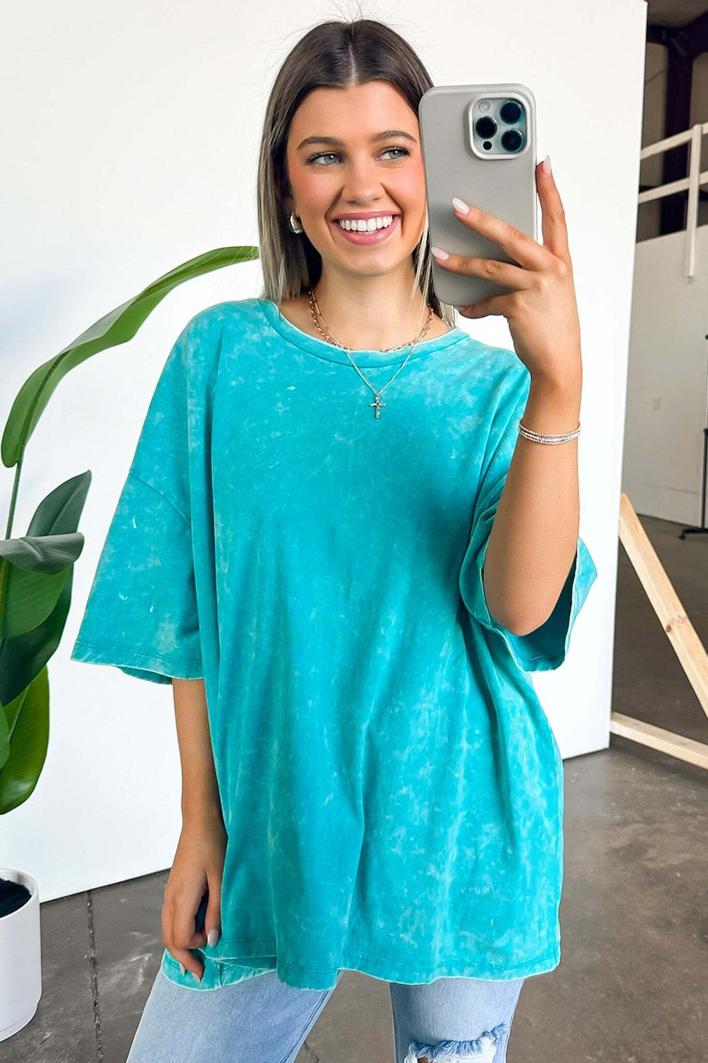 Weekend Awaits Mineral Wash Oversized Top - BACK IN STOCK
