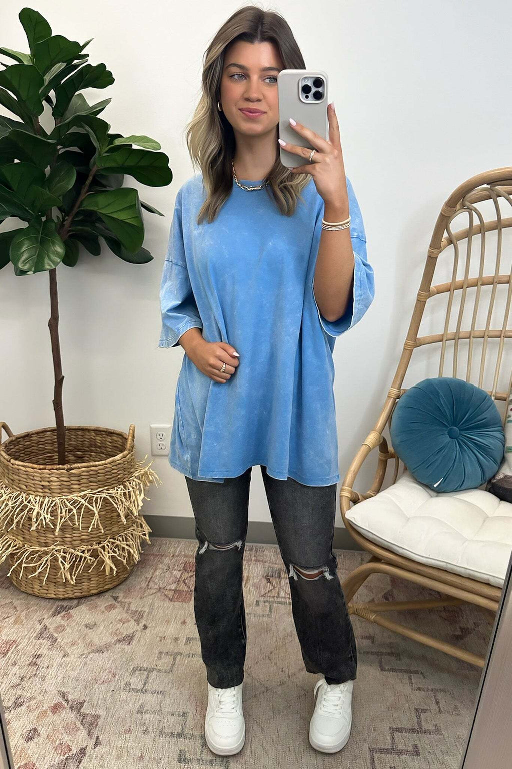 Weekend Awaits Mineral Wash Oversized Top - BACK IN STOCK