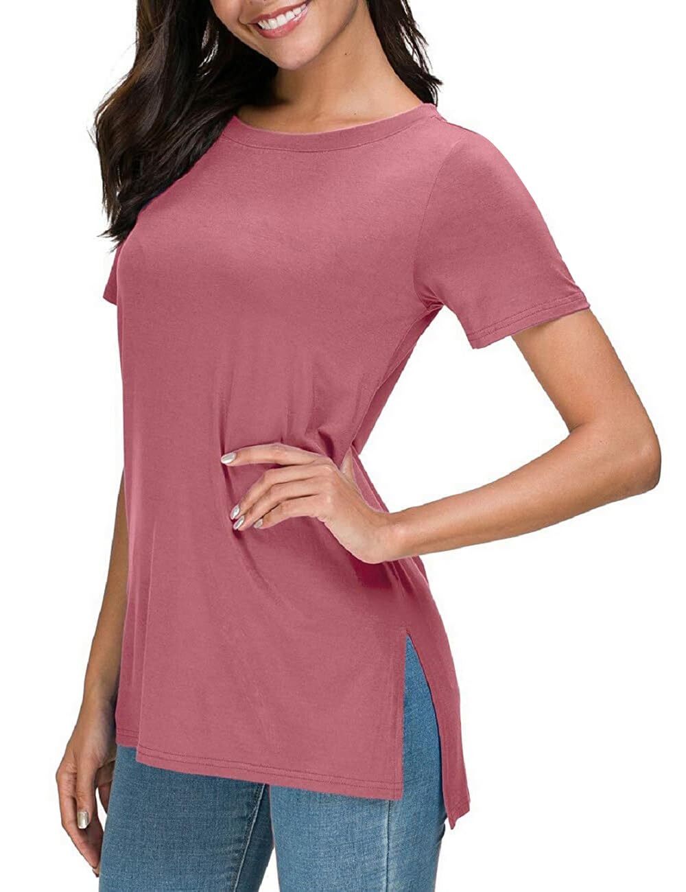 Women's Summer Casual Side Slit T-Shirt (Buy 3 Free Shipping)