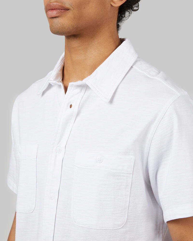 MEN'S SOFT WASH KNIT SHORT SLEEVE BUTTON-UP