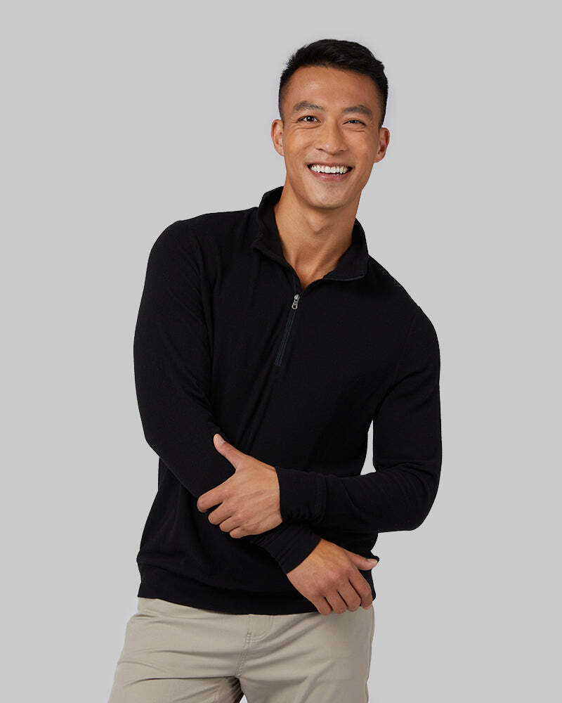 MEN'S SWEATER KNIT 1/4 ZIP TOP