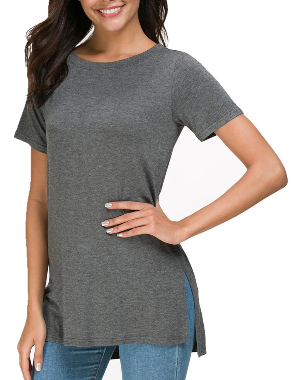 Women's Summer Casual Side Slit T-Shirt (Buy 3 Free Shipping)