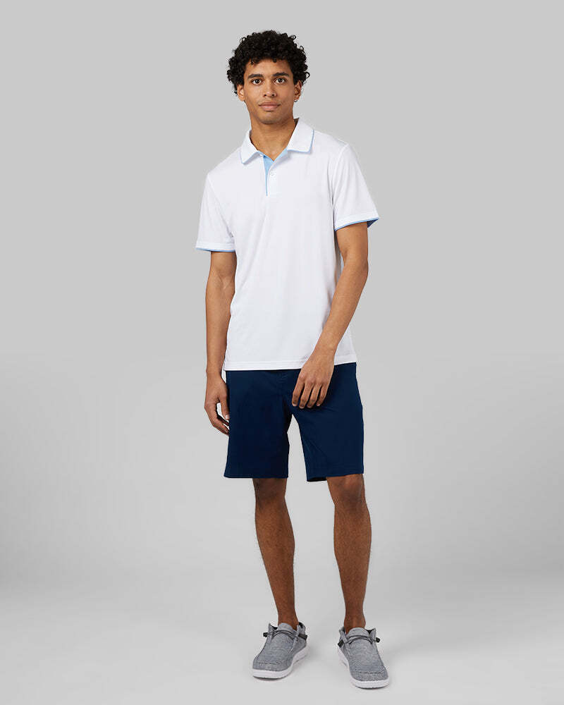 MEN'S STRETCH FLOW TIPPED POLO