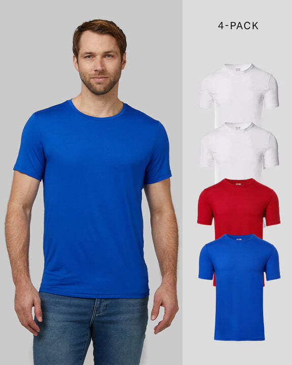 MEN'S 4-PACK COOL CLASSIC CREW T-SHIRT