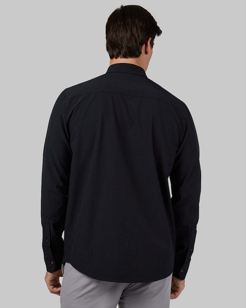 MEN'S STRETCH WOVEN LONG SLEEVE BUTTON-UP
