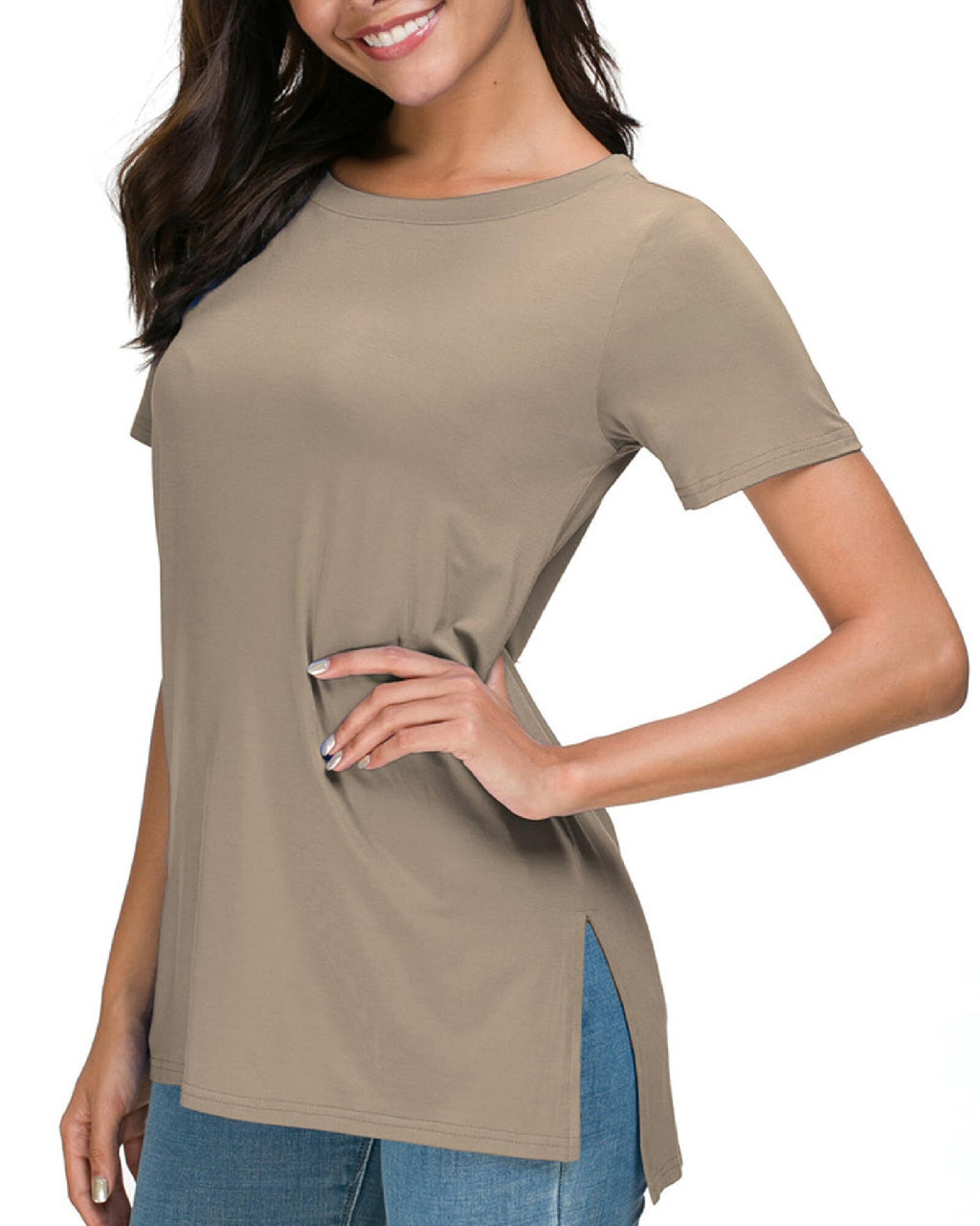 Women's Summer Casual Side Slit T-Shirt (Buy 3 Free Shipping)