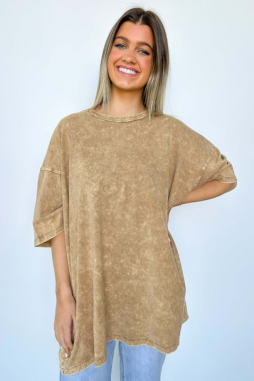Weekend Awaits Mineral Wash Oversized Top - BACK IN STOCK